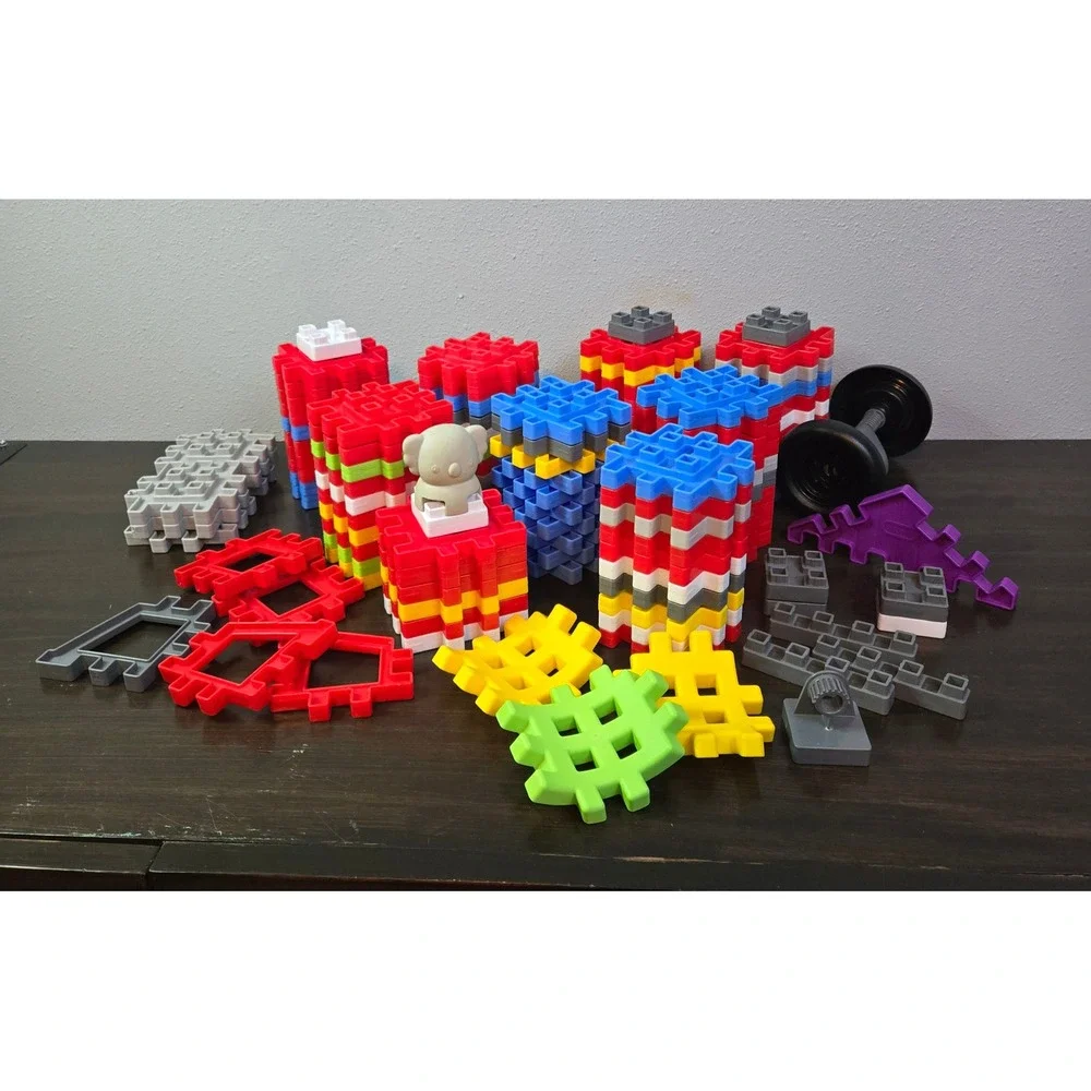 Little Tikes Waffle Blocks Bulk Lot Vintage Interlocking Building Toys Lot